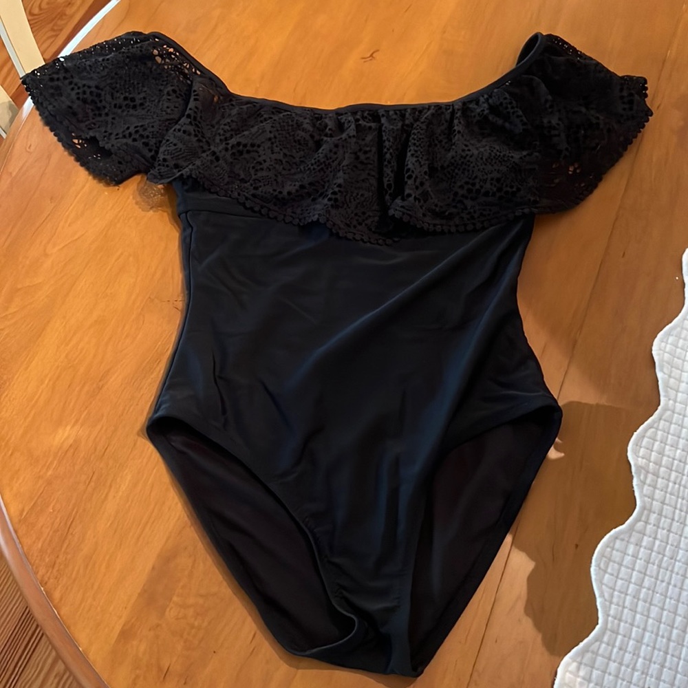 Black one piece swimsuit